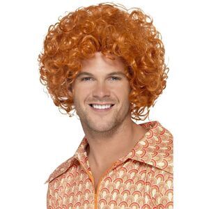 Smiffys Curly Afro Wig / Ginger